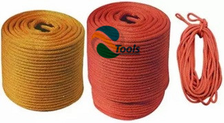 二重絹の絶縁された編みこみのナイロン ロープ、多色ケーブルの引きロープ0