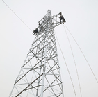 熱いすくいの電流を通された鋼鉄格子送電線33KVタワー