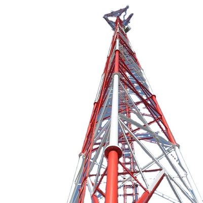 電流を通されたテレコミュニケーション3脚の管状の鋼鉄タワー15m - 50m
