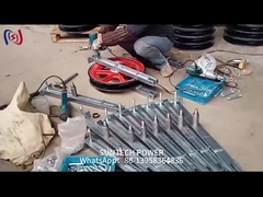 ブロックをひもでつなぐLGJ1120 1040mmは200KNの大口径のコンダクターを束ねました