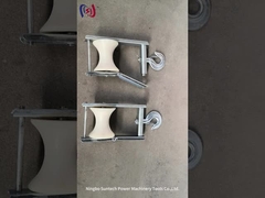 架空送電線のためのローラーのブロックをひもでつなぐ80mmの架空ケーブルのコンダクターの滑車