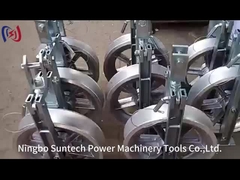 ネオプレンが並ぶ40KNアルミニウム ワイヤー ロープのコンダクターの滑車ブロック