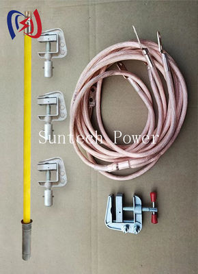 電気安全用銅クランプ付きヘビーデューティー接地リード