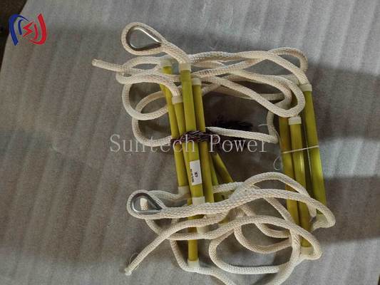 電気サブステーションメンテナンス用ナイロンロープ付き軽量絶縁ロープはしご