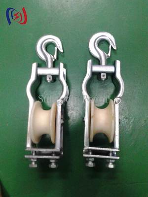 660*560*100mmシーブサイズ、LGJ1250最大導体対応、建設工事用耐久性導体張線ブロック、1年間の寿命