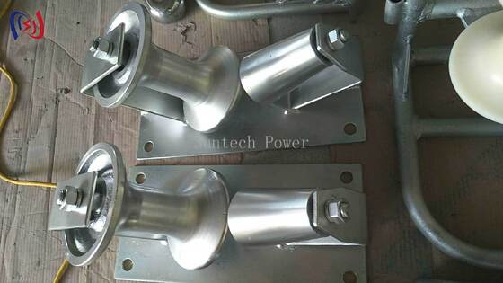 10KN名乗負荷用ケーブル回転ローラー,地下ケーブル引く作業のための片道構造