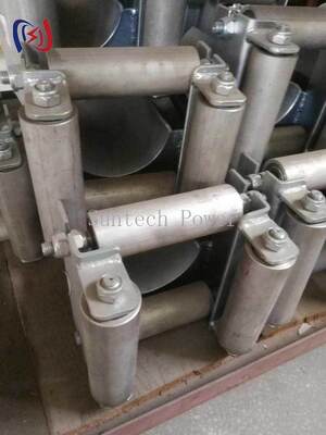 プロフェッショナル・フレームド・ケーブル・ローラー 180mm 最大ケーブル直径,20KN 定量負荷,地下設置のための耐腐蝕設計