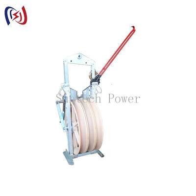 プロヘリコプターストリングブロック Φ508×75シブと 1-5シブで空中導体設置