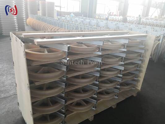 プロヘリコプターストリングブロック Φ508×75シブと 1-5シブで空中導体設置