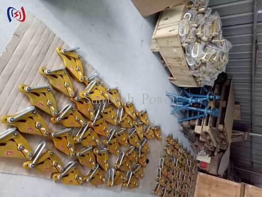 アルミニウム合金導体グリッパー 7~80KN 定位負荷,最大開口 14~48mm,安全操作のための非損傷グリッパー