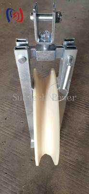 プロフェッショナル 20KN 定格荷重 OPGWケーブル架設ブロック 660X110mm サイズ 非金属ライナー付き 光ファイバー架空地線安全設置用