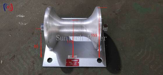 プロフェッショナル 5KN 定格荷重 ケーブルグラウンドローラー キャストアルミニウムキャリア付き 150-160mm 地下ケーブル設置用