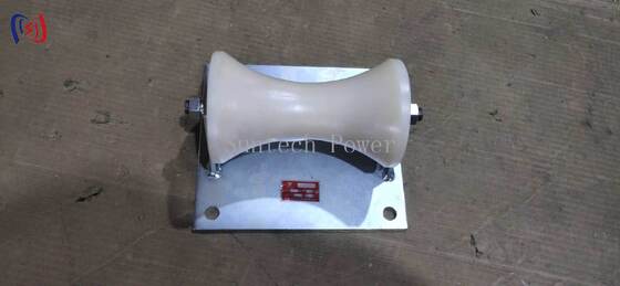 プロフェッショナル 5KN 定格荷重 ケーブルグラウンドローラー キャストアルミニウムキャリア付き 150-160mm 地下ケーブル設置用