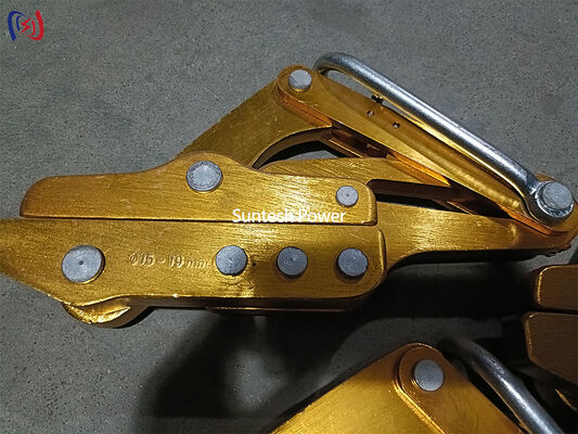 直径8～20mm、定格荷重16～45KN、重量3.8～5.6KGの伝送線用クランプです。