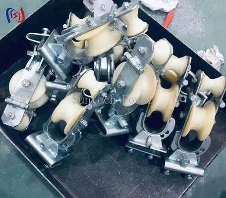 アルミニウム/ナイロンシブ 20KN 導体ストリングブロック 三方向伝送ストリング