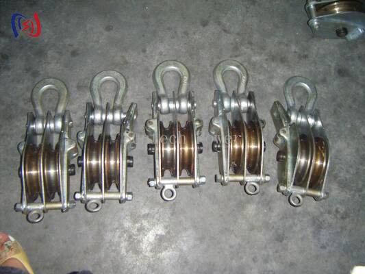 30-100KN 定格荷重デュアルシーブホイスティングタックル、両側オープン設計でヘビーデューティリフティング用