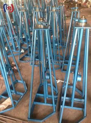 ケーブルリール用 10-50KN 定格荷重、450-1300mm 高さ調整可能なヘビーデューティシンプルリールスタンド