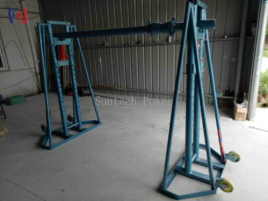 ガルバナイドケーブルリールスタンド 50-300KN 負荷 2400-5000mm 導体ドラムスタンド