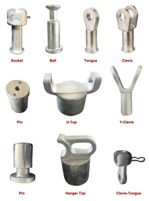 造られた鋼鉄磁器のスプールの絶縁体の端付属品
