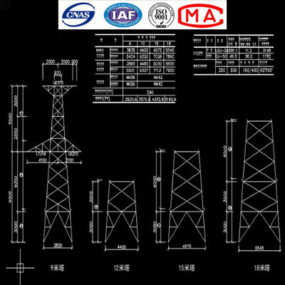 10kv 60kv 132kv 230kv 380kv 400kvの高圧電気タワー