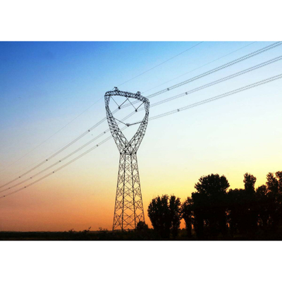750kv送電線角度タワーへの多角形の円錐10kv