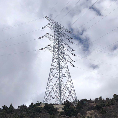 110kV 132kVの角の鋼鉄格子架空送電線タワー