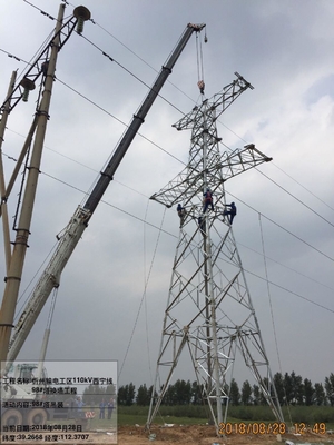 110KV 132KVは天使の鋼鉄格子送電線タワーに電流を通した