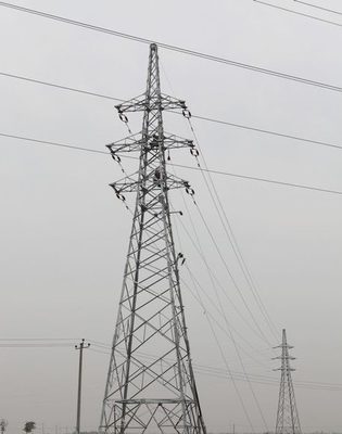 10 - 1000KV HDGの角度鋼鉄二重回路の格子伝達タワー
