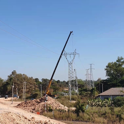 132KV送電線HDGは鋼鉄タワーに格子をつける