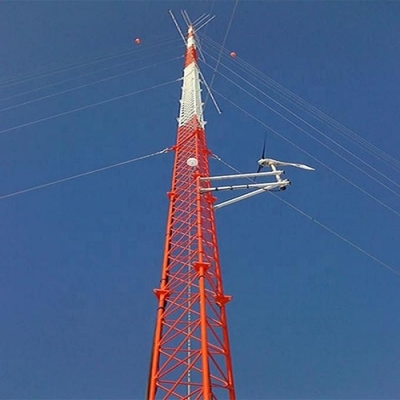 3脚の熱いすくい電流を通されたQ235 Q345の鋼鉄Guyedのマスト タワー