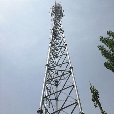 HDG 3/4脚の管状の鋼鉄電気通信のアンテナ鉄塔