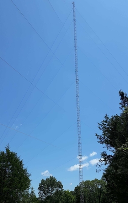 0 - 200mブラケットの避雷針が付いている鋼鉄電流を通されたGuyedのマスト タワー