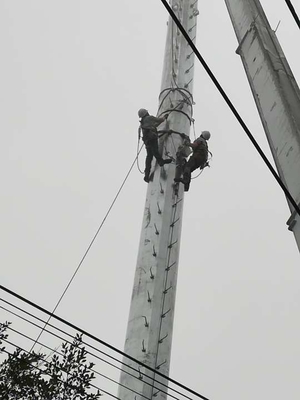 鋼鉄Q345 Monopole通信塔の熱いすくいは電流を通した